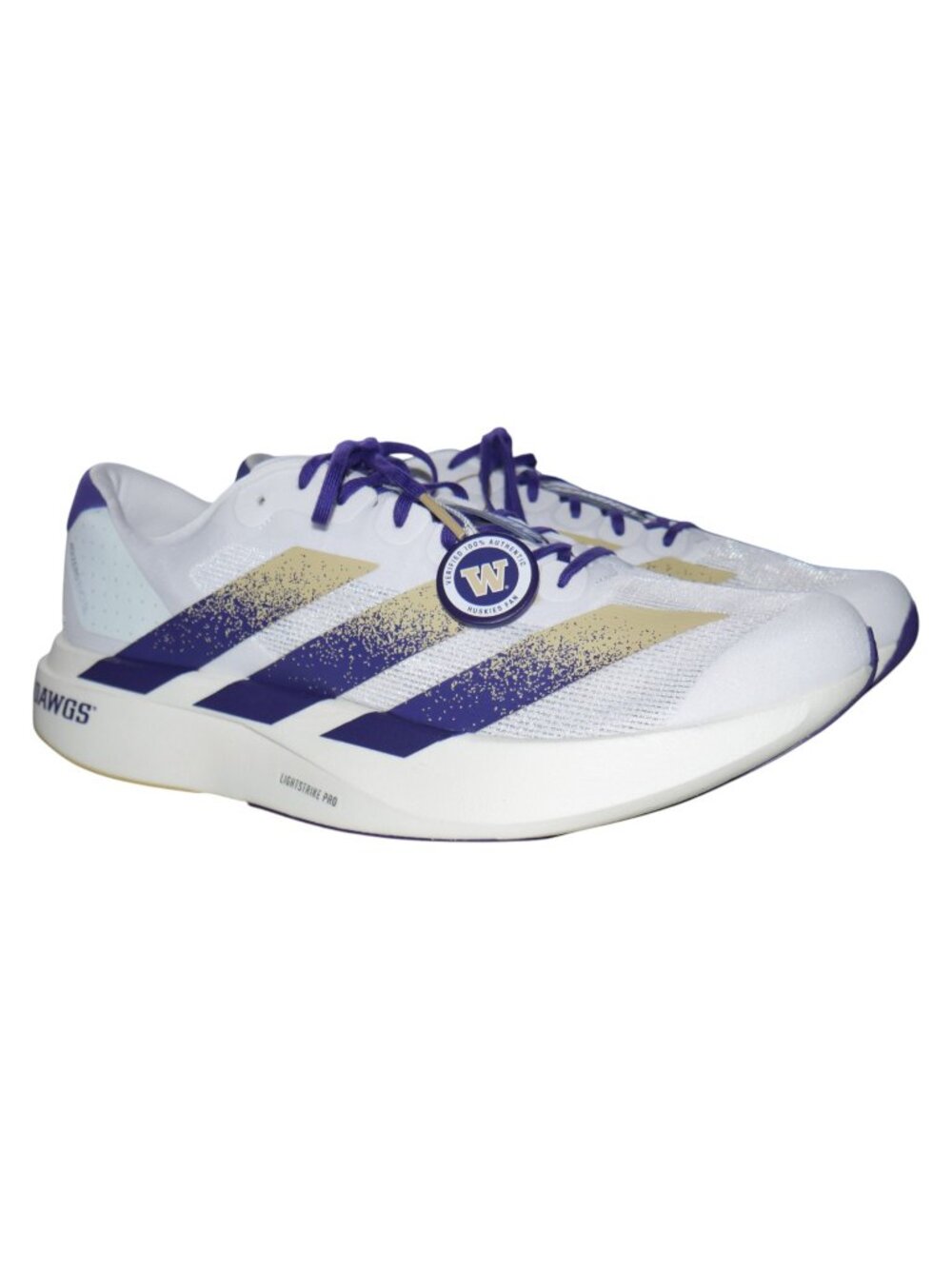 NEW Adidas x Adizero EVO SL Washington Huskies Men’s Size 14 Sneakers JQ4578